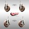 Service Caster 5 Inch 316SS High Temp Glass Filled Nylon 12mm Stem Caster Brakes SCC, 2PK SS316TS20S514-GFNSHT-M1215-2-TLB-2 - alternate 5